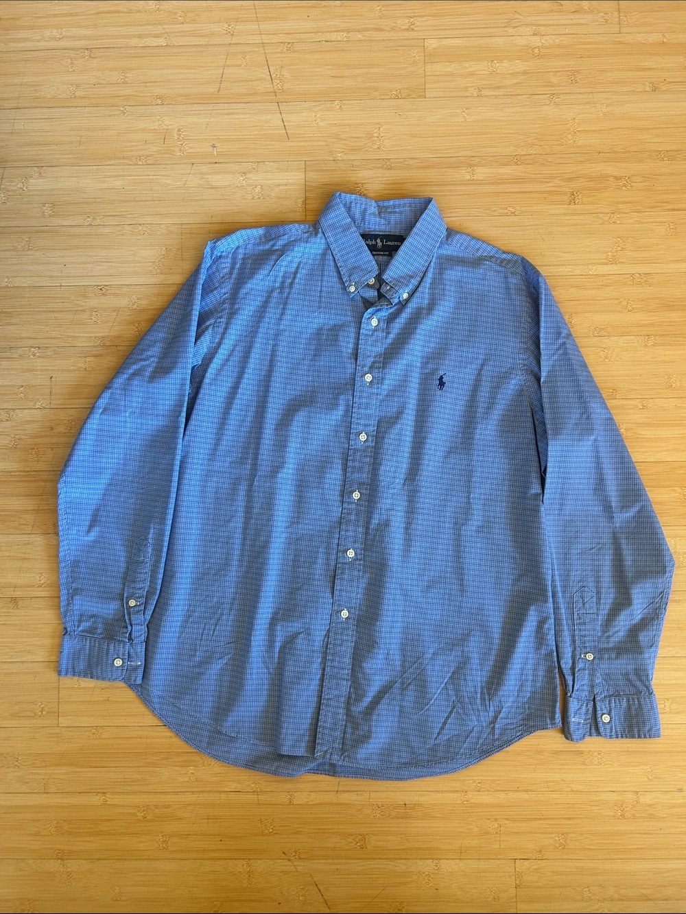 Polo by Ralph Lauren Light Blue Long-Sleeve Button-Down Shirt